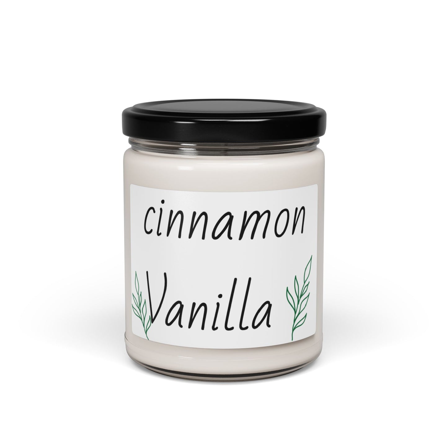 Cinnamon Vanilla Scented Soy Candle - Cozy Aromatherapy for Home Decor