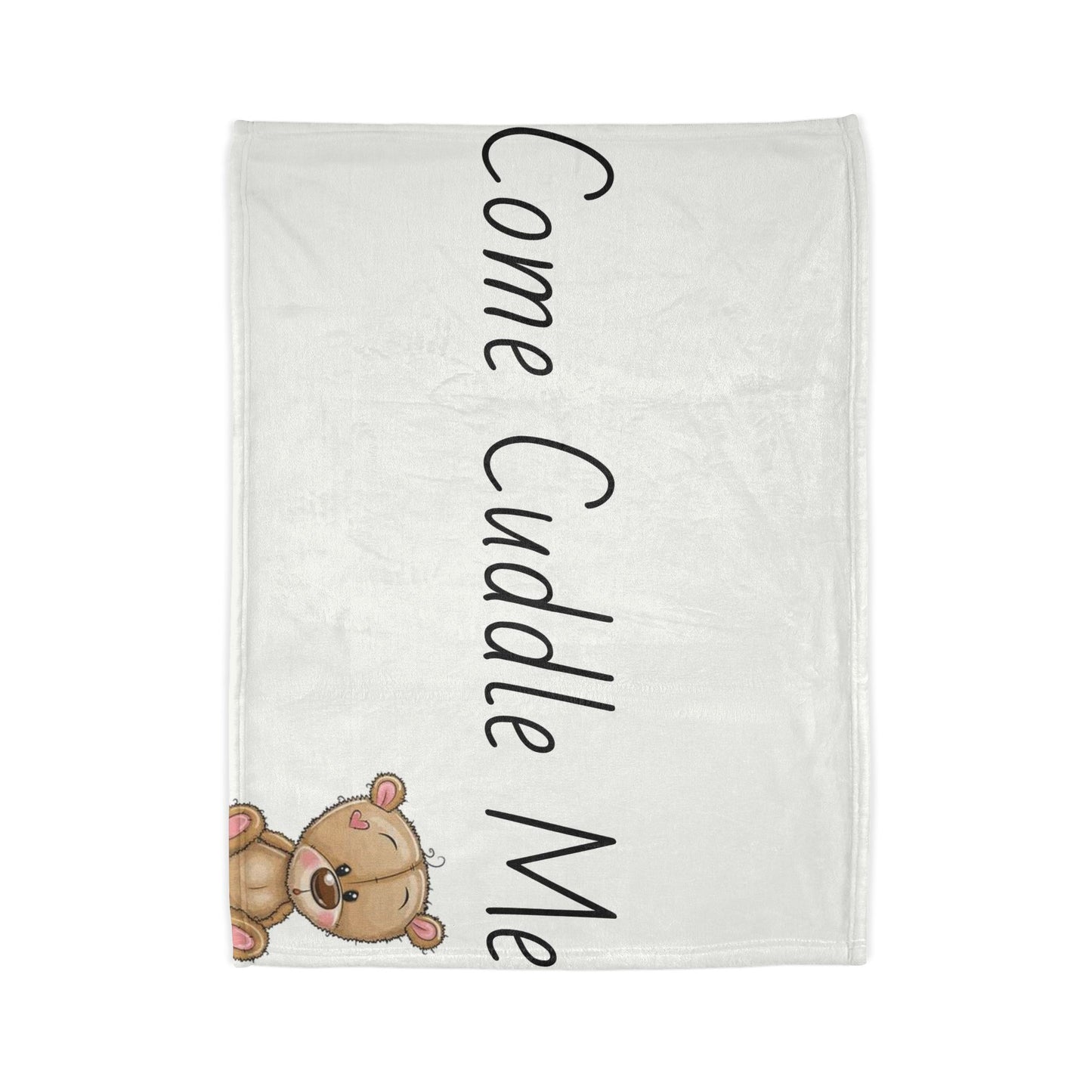 Come Cuddle Me Soft Polyester Blanket - Cozy Bear Throw for Kids & Nurseries