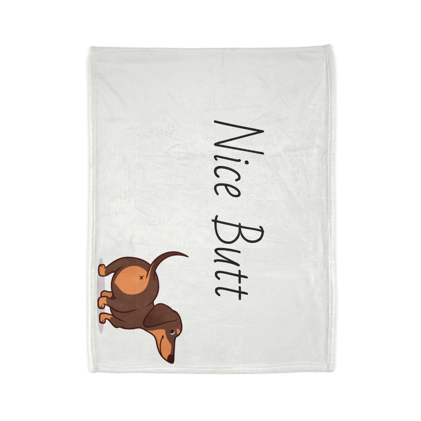 Funny Dachshund Blanket - 'Nice Butt' Soft Polyester Throw for Dog Lovers