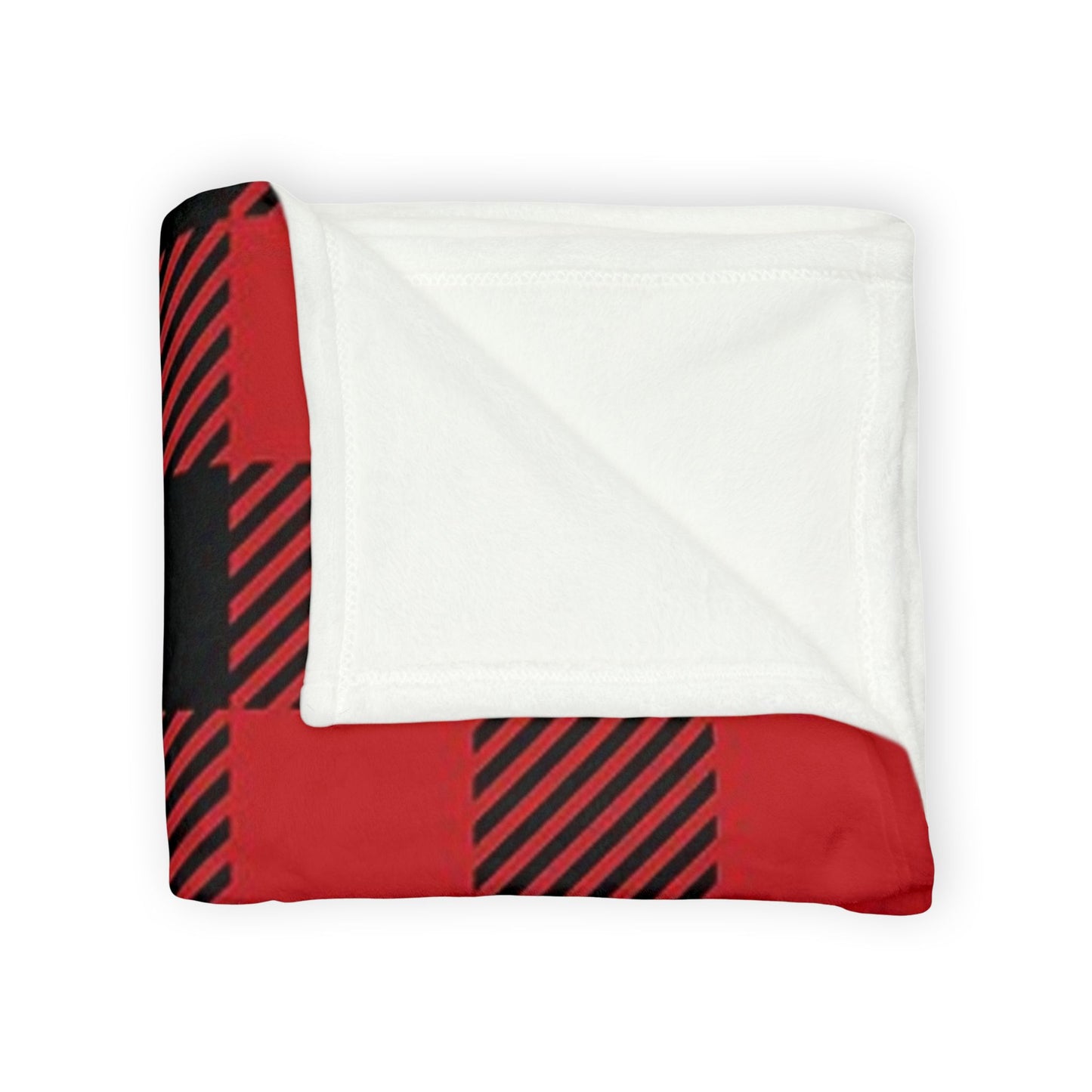 Cozy Plaid Blanket - Red and Black Checkered Soft Polyester Throw for Fall & Winter