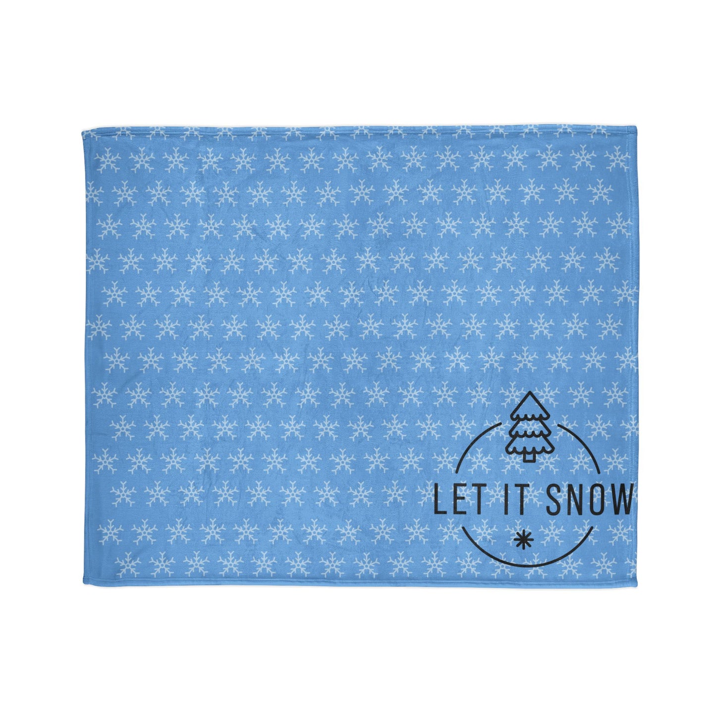 Let It Snow Soft Polyester Blanket - Cozy Winter Decor