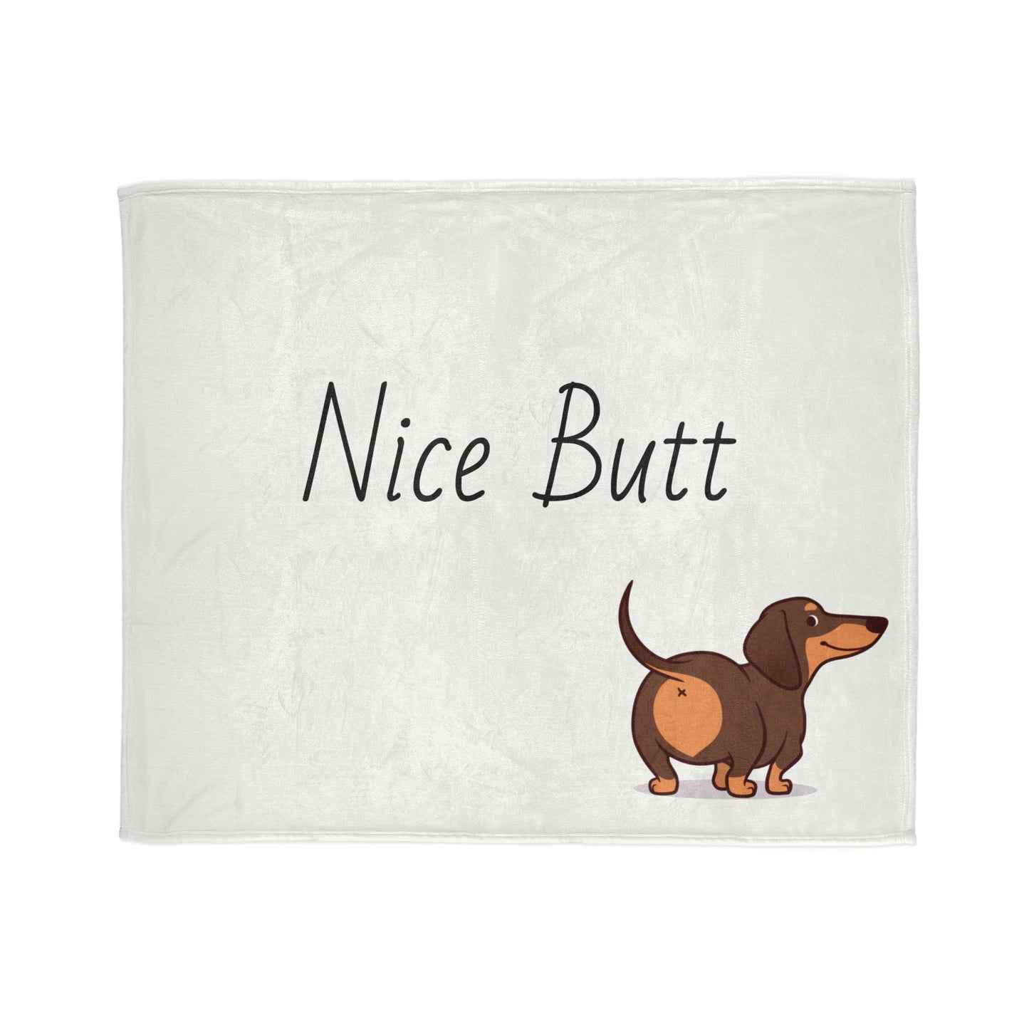 Funny Dachshund Blanket - 'Nice Butt' Soft Polyester Throw for Dog Lovers