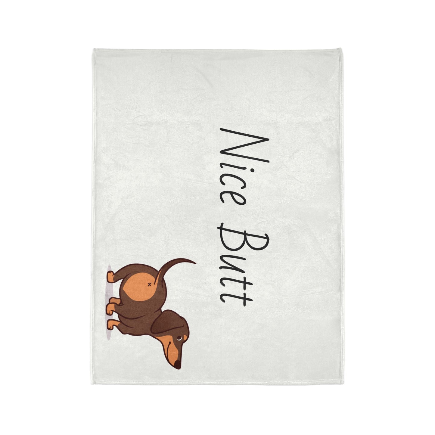 Funny Dachshund Blanket - 'Nice Butt' Soft Polyester Throw for Dog Lovers