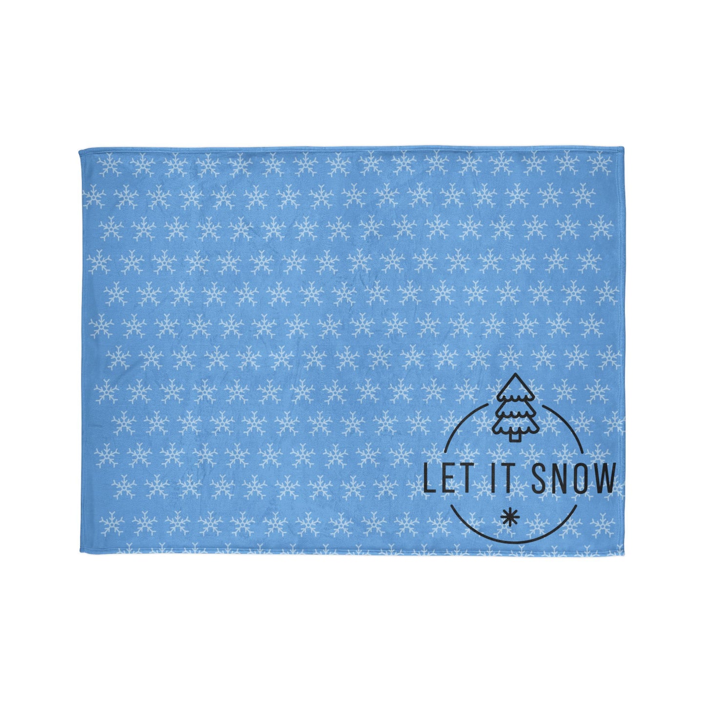 Let It Snow Soft Polyester Blanket - Cozy Winter Decor