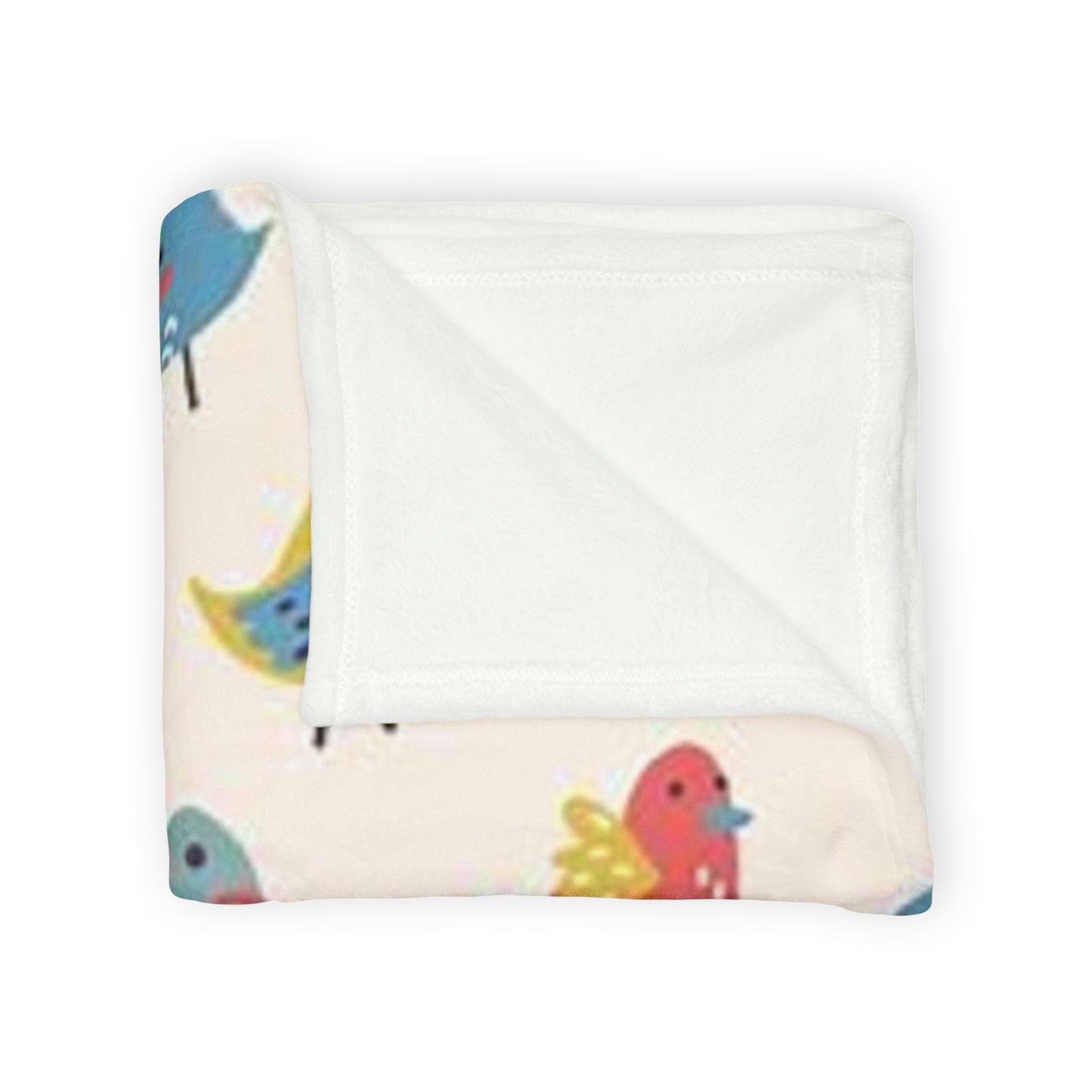 Colorful Bird Pattern Soft Polyester Blanket - Cozy & Whimsical