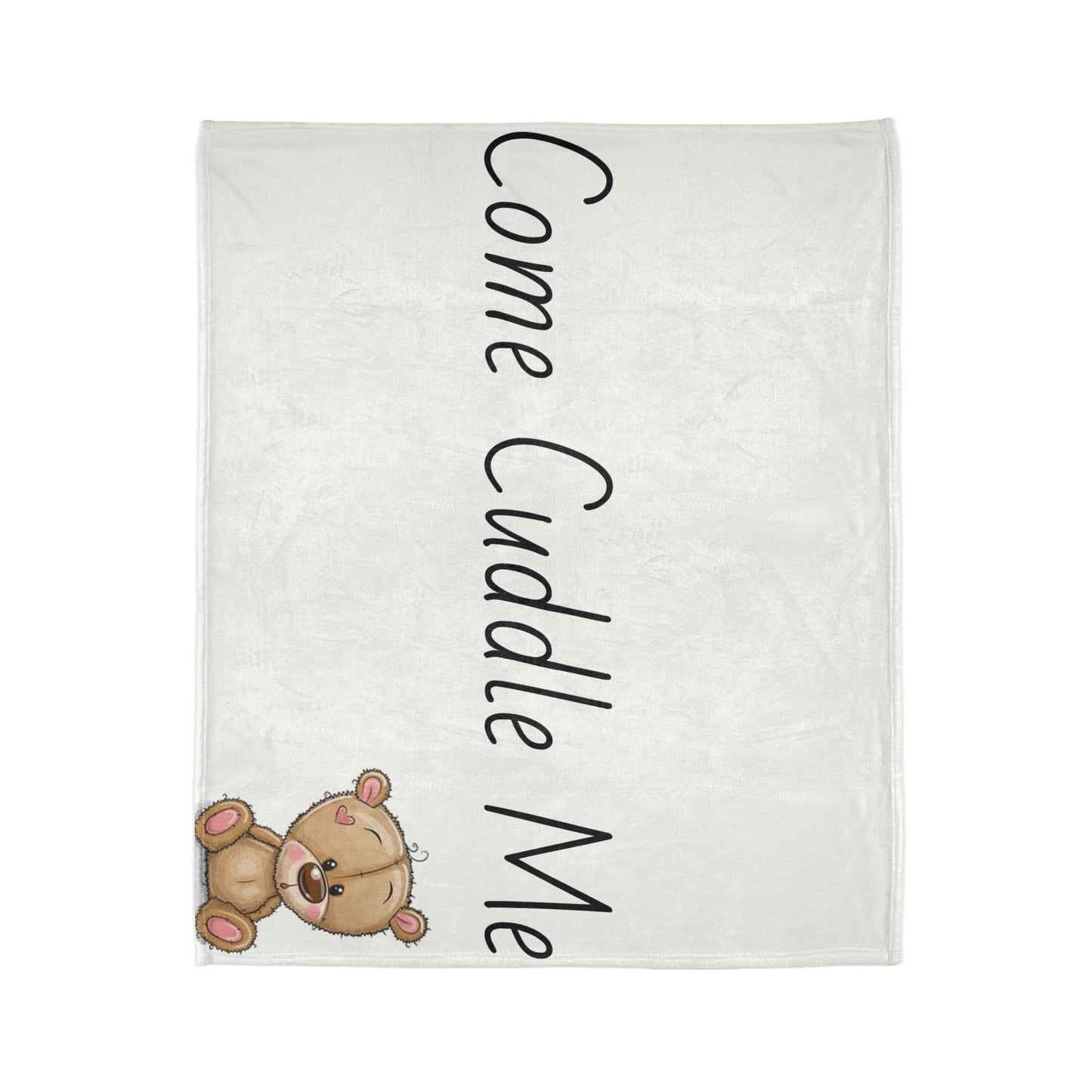 Come Cuddle Me Soft Polyester Blanket - Cozy Bear Throw for Kids & Nurseries