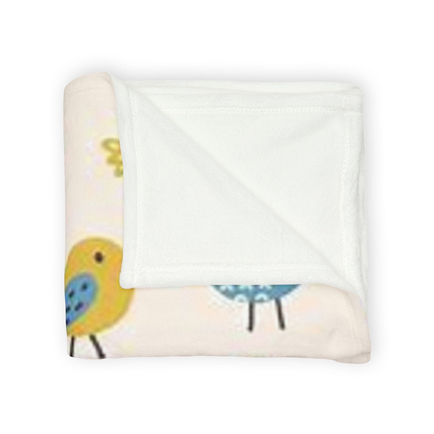 Colorful Bird Pattern Soft Polyester Blanket - Cozy & Whimsical