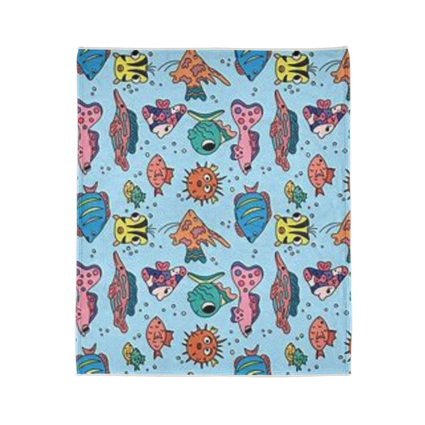 Vibrant Ocean Life Soft Polyester Blanket - Cozy Home Decor for Ocean Lovers