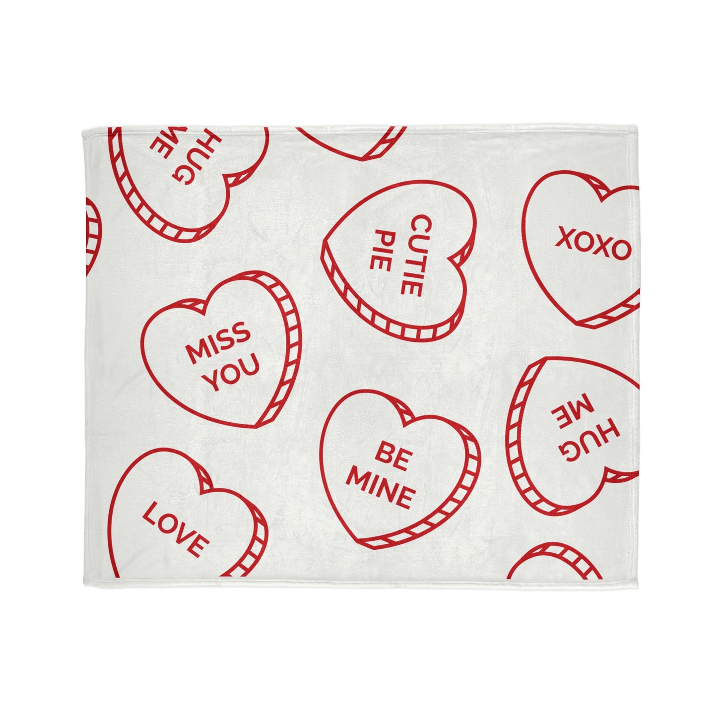 Valentine's Day Soft Polyester Blanket - Heartfelt Messages for Cozy Moments