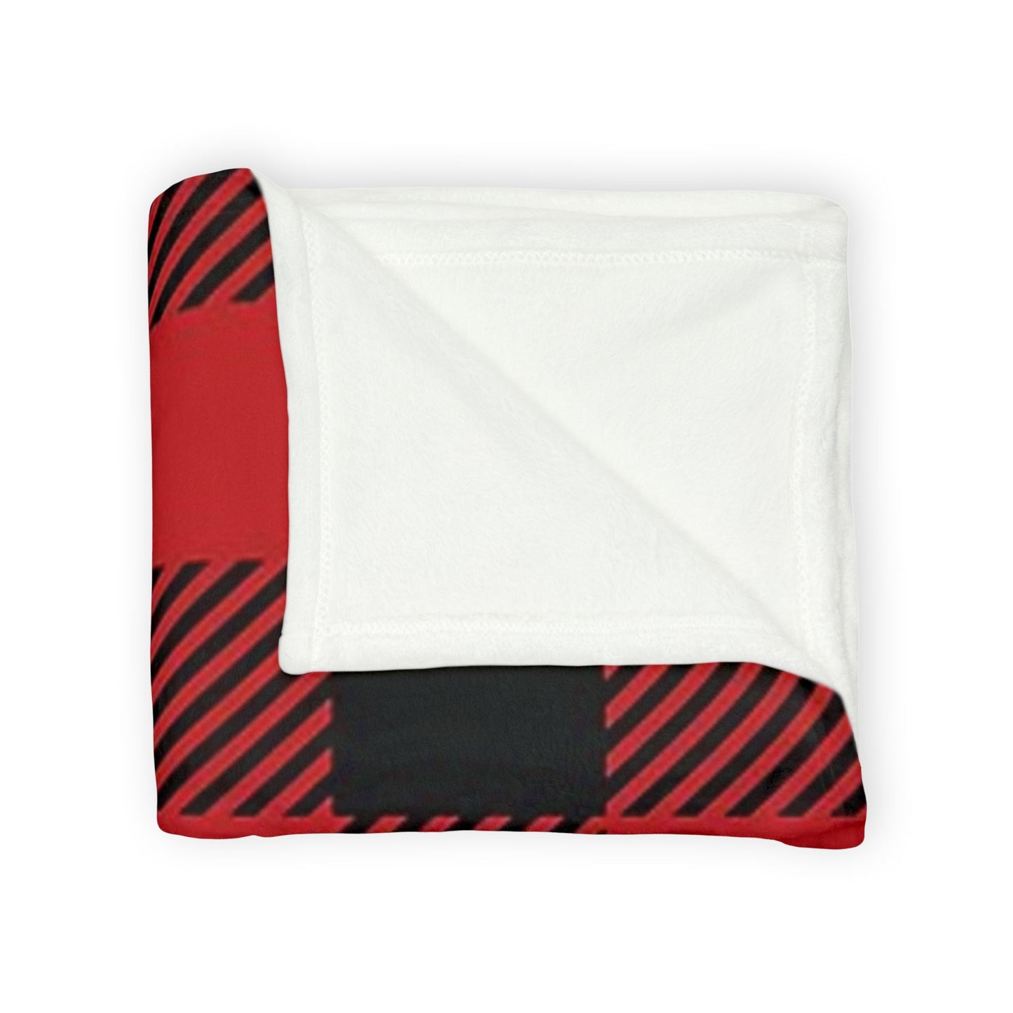 Cozy Plaid Blanket - Red and Black Checkered Soft Polyester Throw for Fall & Winter