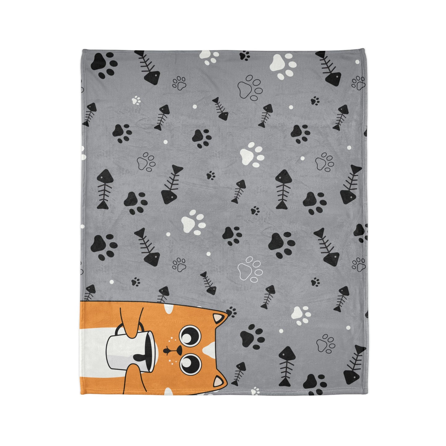 Cozy Cat Blanket - Cute Soft Polyester Throw for Animal Lovers