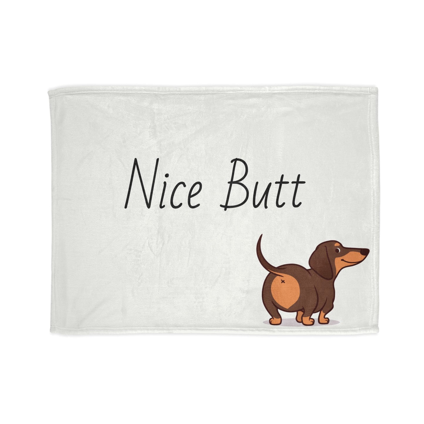 Funny Dachshund Blanket - 'Nice Butt' Soft Polyester Throw for Dog Lovers