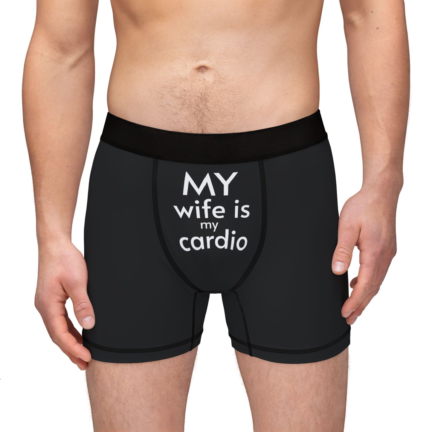 Men's Boxers - 'My Wife is My Cardio' Funny Boxer Shorts