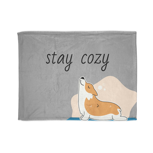 Cozy Corgi Soft Polyester Blanket - Perfect for Relaxation and Home Decor