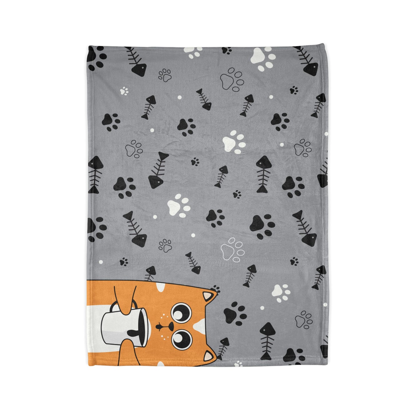 Cozy Cat Blanket - Cute Soft Polyester Throw for Animal Lovers