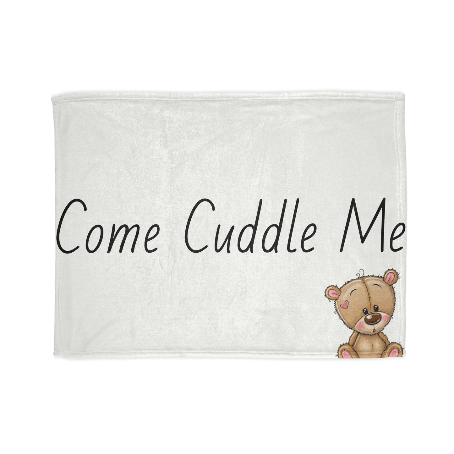 Come Cuddle Me Soft Polyester Blanket - Cozy Bear Throw for Kids & Nurseries