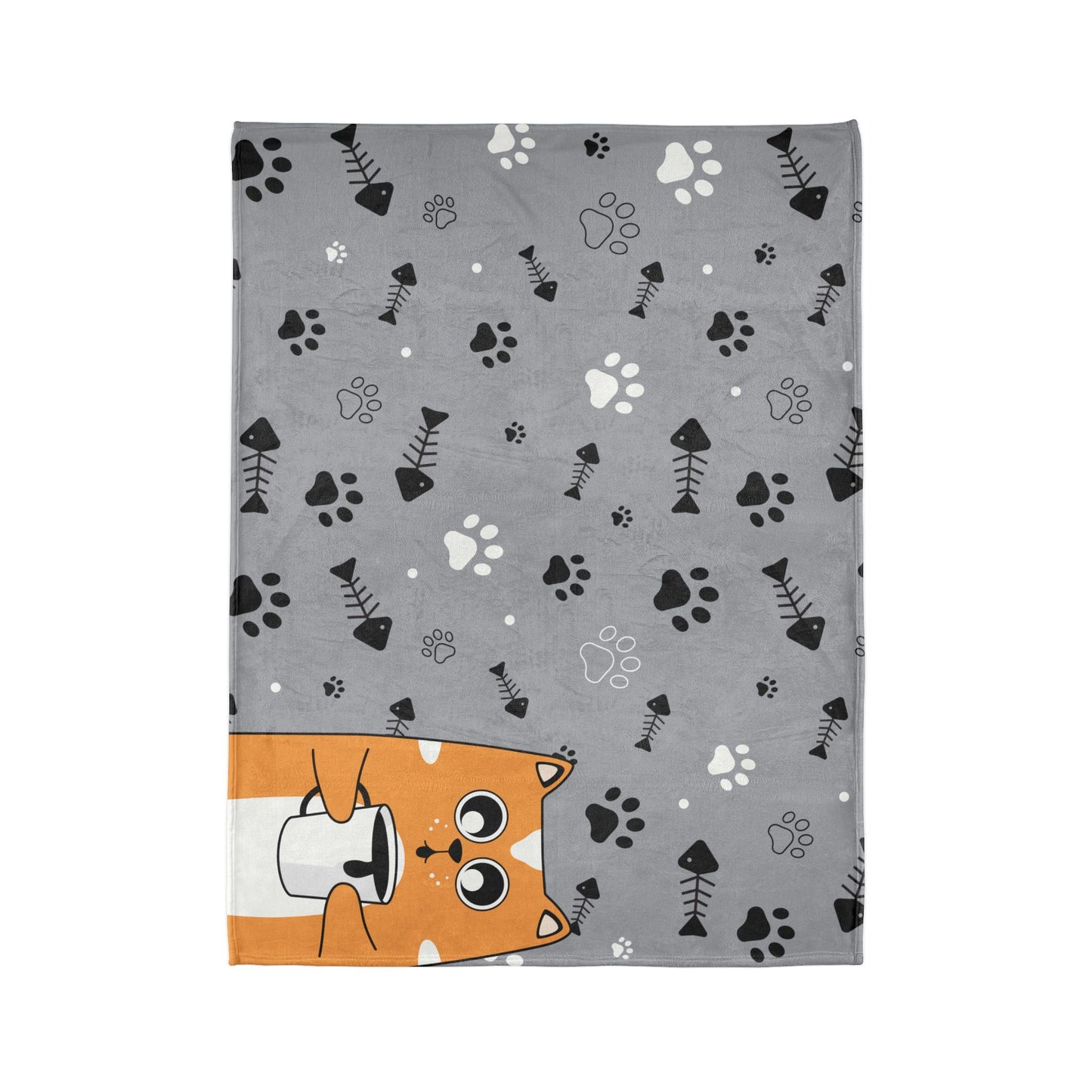 Cozy Cat Blanket - Cute Soft Polyester Throw for Animal Lovers