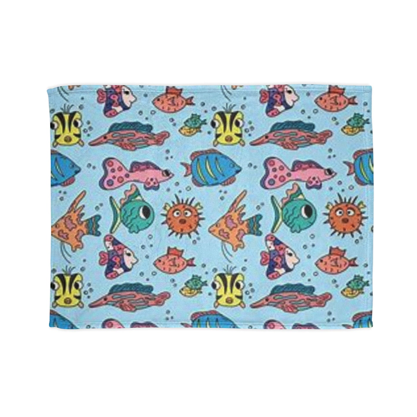 Vibrant Ocean Life Soft Polyester Blanket - Cozy Home Decor for Ocean Lovers