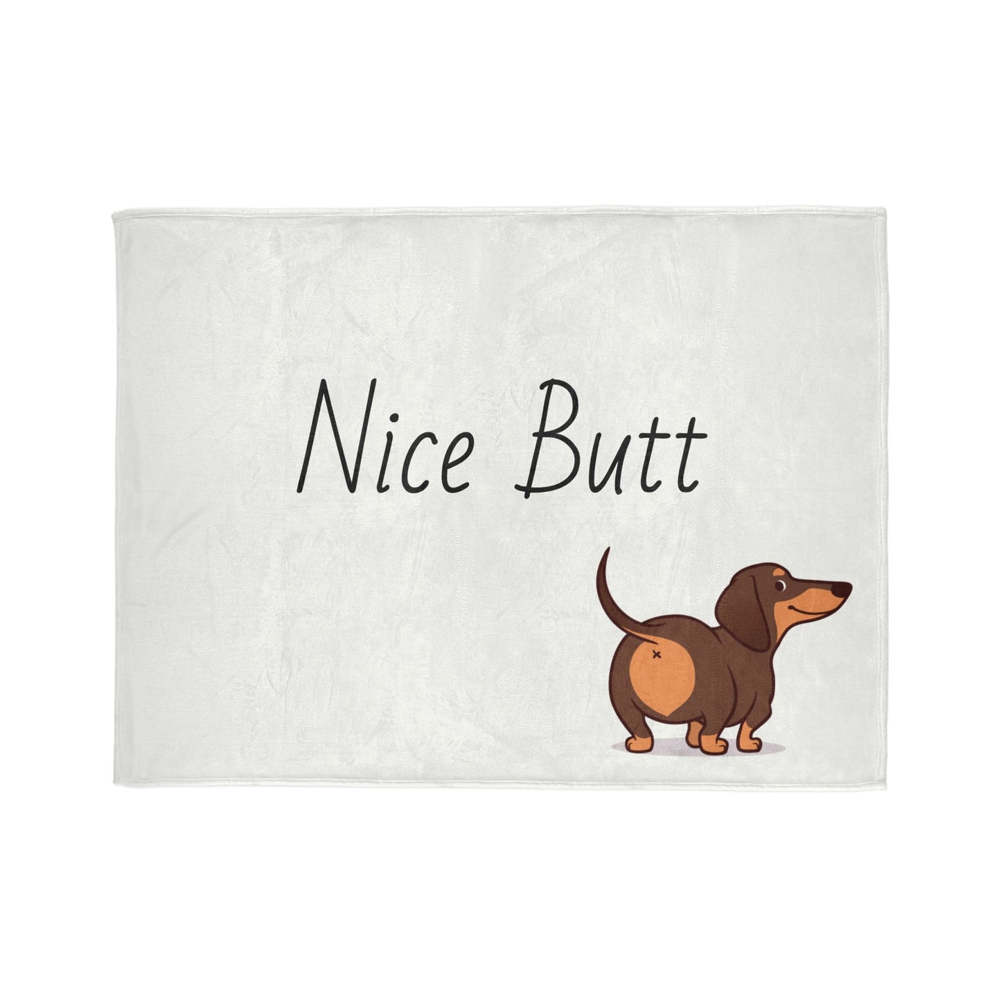 Funny Dachshund Blanket - 'Nice Butt' Soft Polyester Throw for Dog Lovers