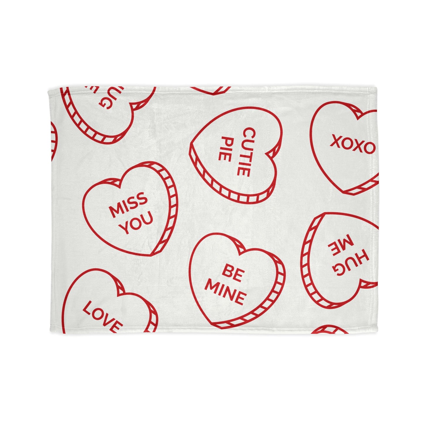 Valentine's Day Soft Polyester Blanket - Heartfelt Messages for Cozy Moments