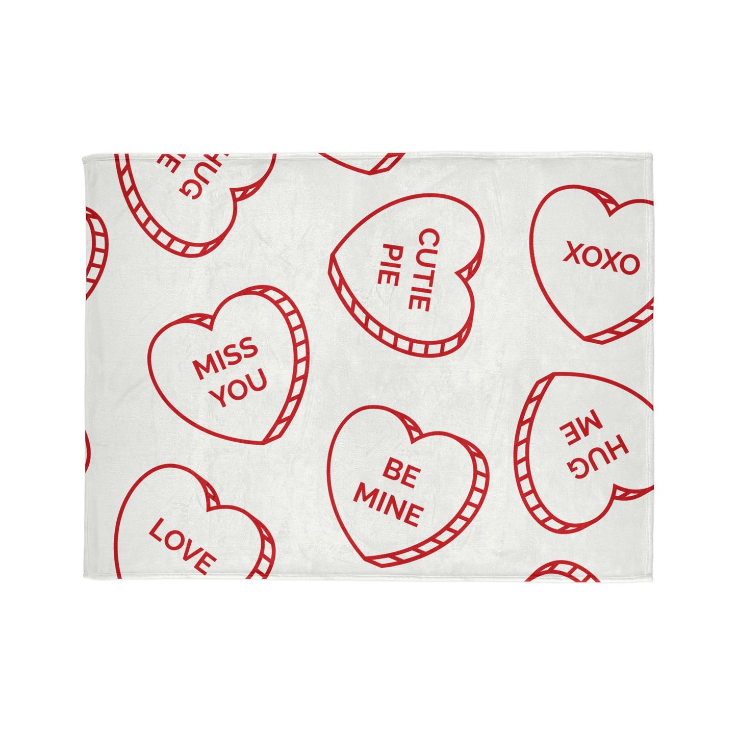 Valentine's Day Soft Polyester Blanket - Heartfelt Messages for Cozy Moments