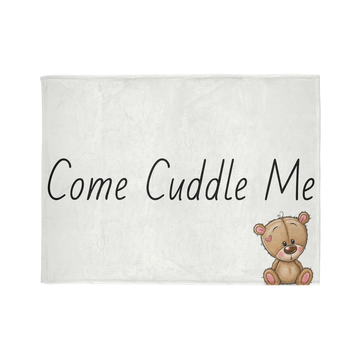 Come Cuddle Me Soft Polyester Blanket - Cozy Bear Throw for Kids & Nurseries