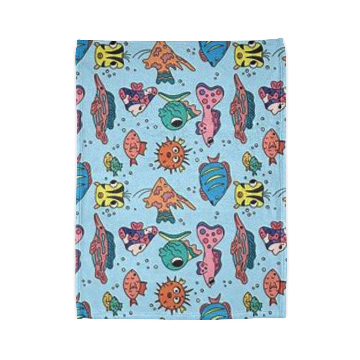 Vibrant Ocean Life Soft Polyester Blanket - Cozy Home Decor for Ocean Lovers