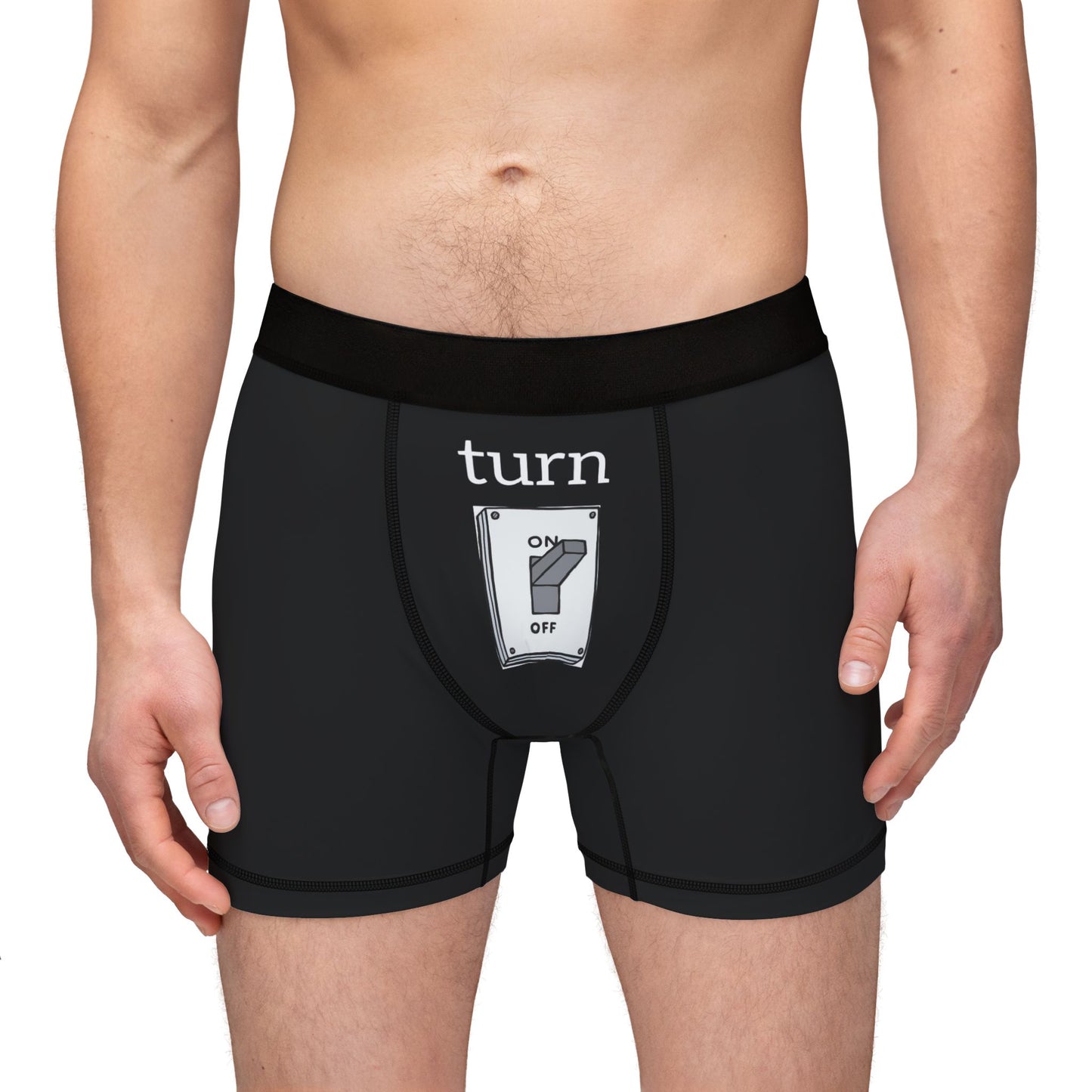 Men's Boxers - "Turn On/Off" Fun Design for Everyday Comfort