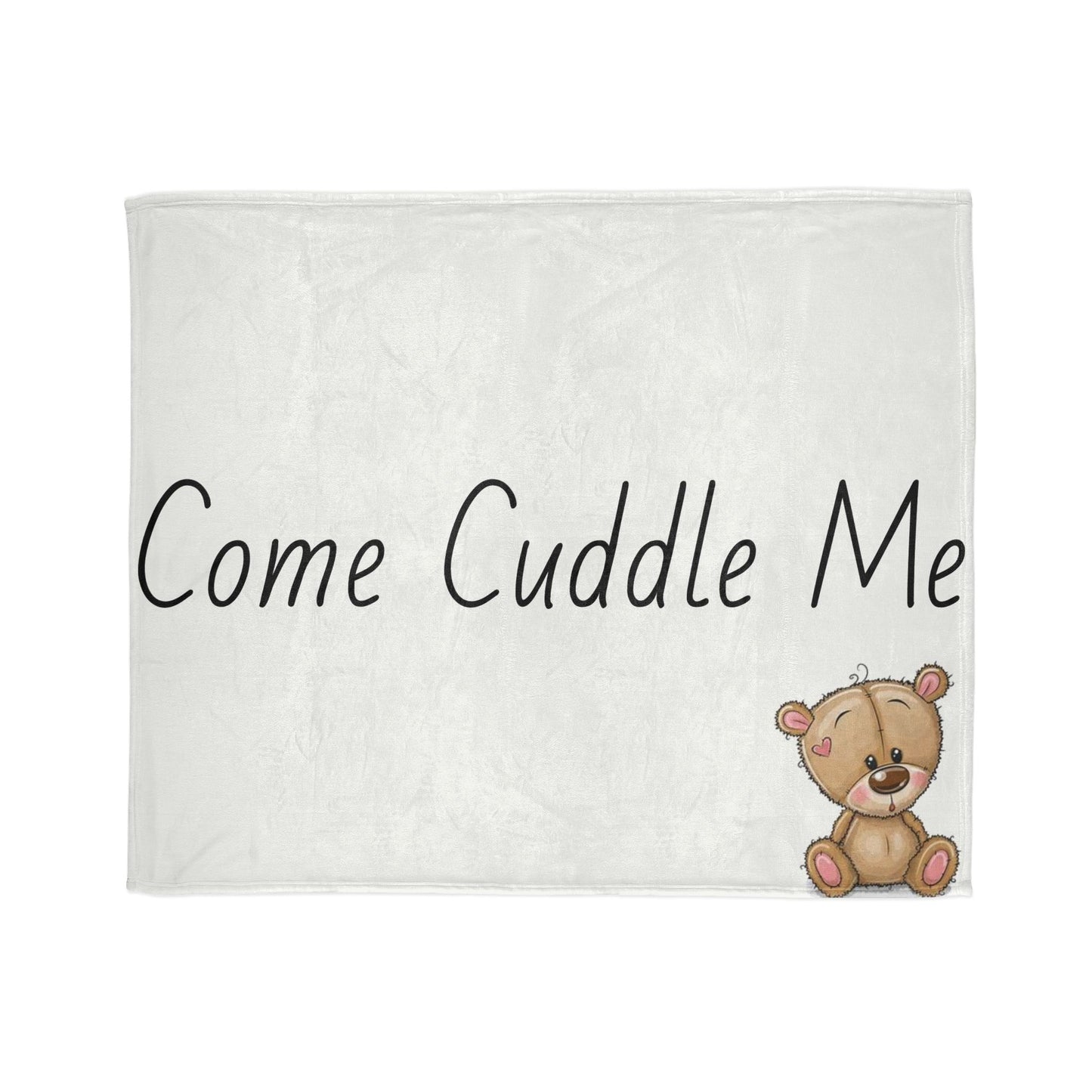 Come Cuddle Me Soft Polyester Blanket - Cozy Bear Throw for Kids & Nurseries