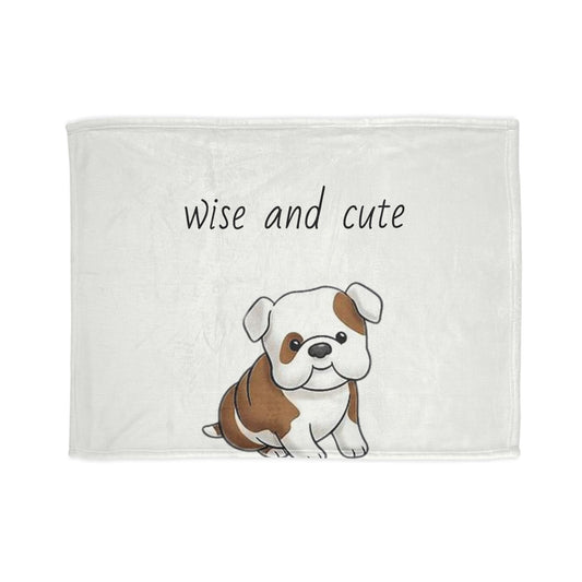 Wise and Cute Dog Soft Polyester Blanket - Cozy Pet-Themed Throw for Dog Lovers