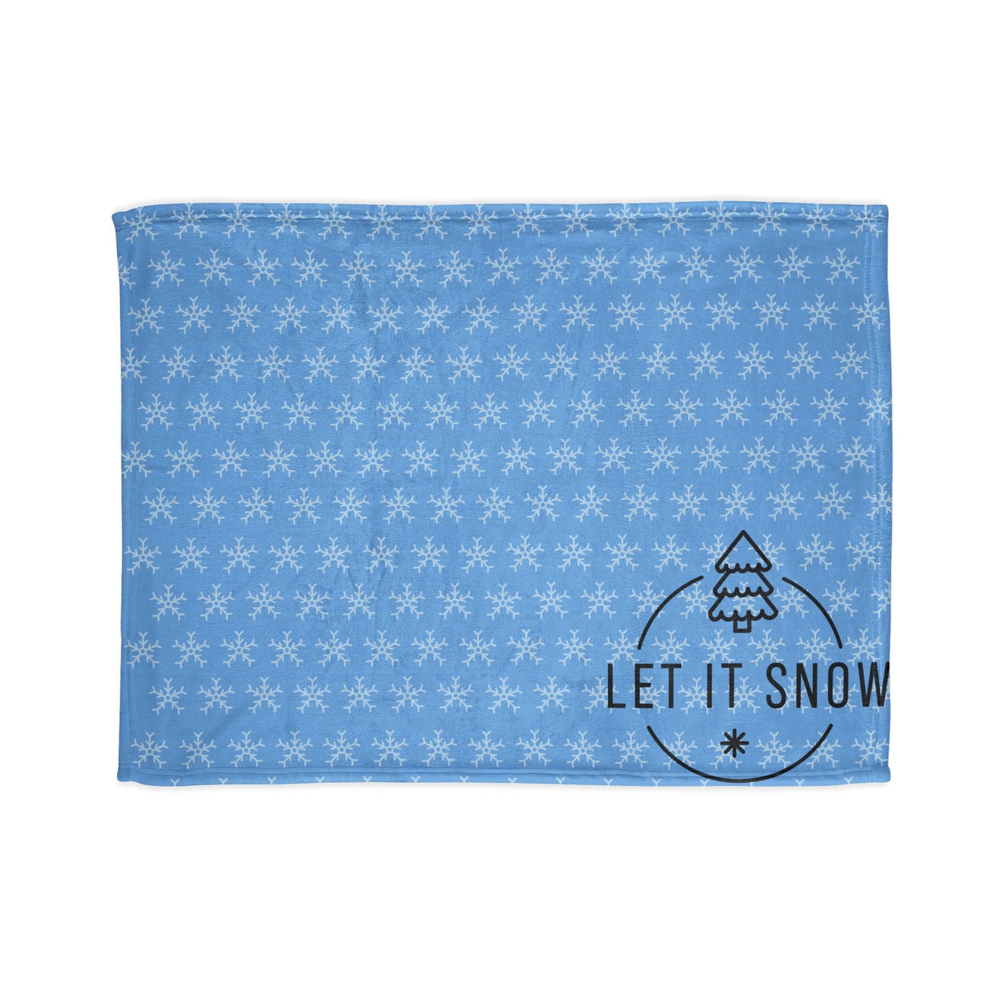 Let It Snow Soft Polyester Blanket - Cozy Winter Decor