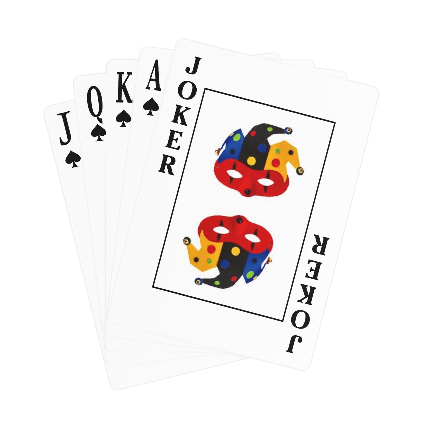 Custom Poker Cards - Linked Design with Ace of Spades - Perfect for Game Nights and Tournaments